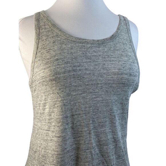 Chaser Strap Back Gray Heather Cami Tank Top Sz M Stretch Curved Bottom Hem NEW - Picture 3 of 6